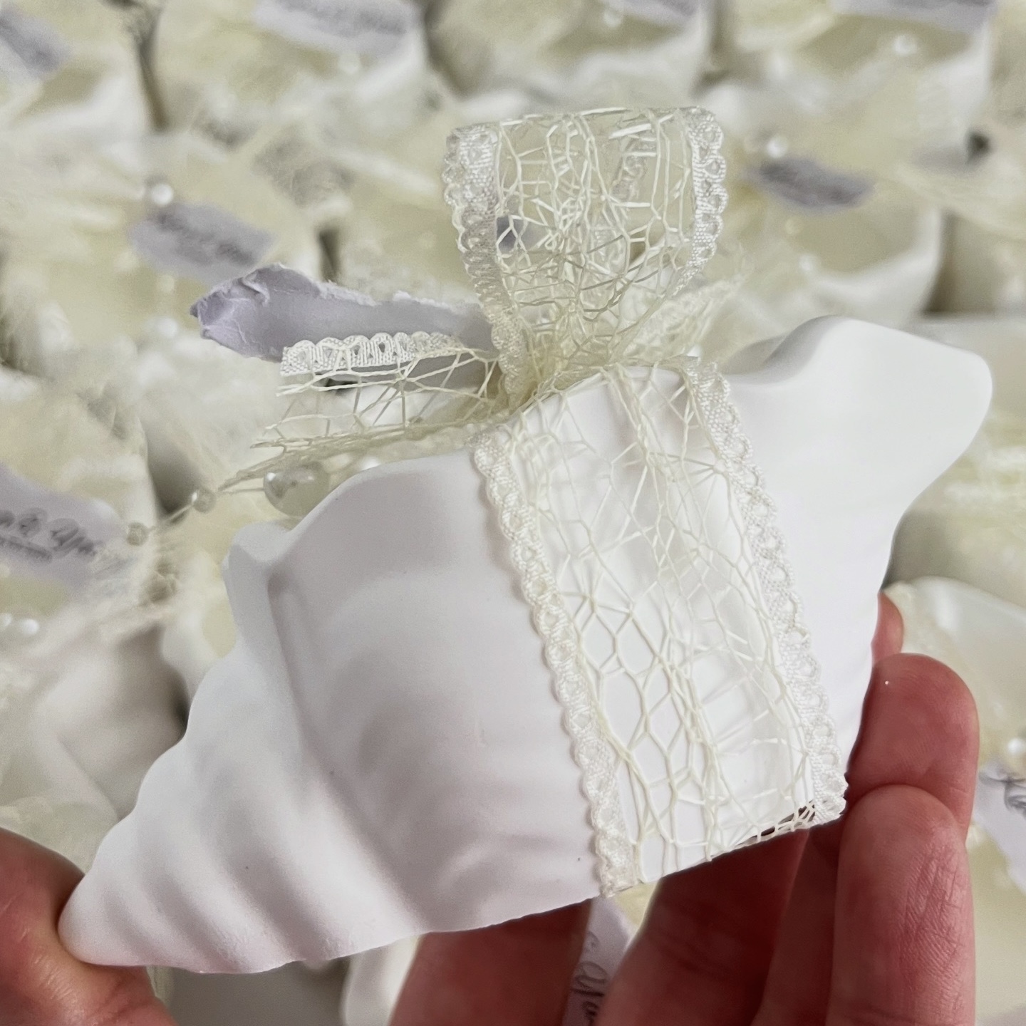 Personalized Seashell Candle Wedding Favor – Beach Wedding Gift, Coastal Bridal Shower Favor, Custom Name Shell Candle - Image 7