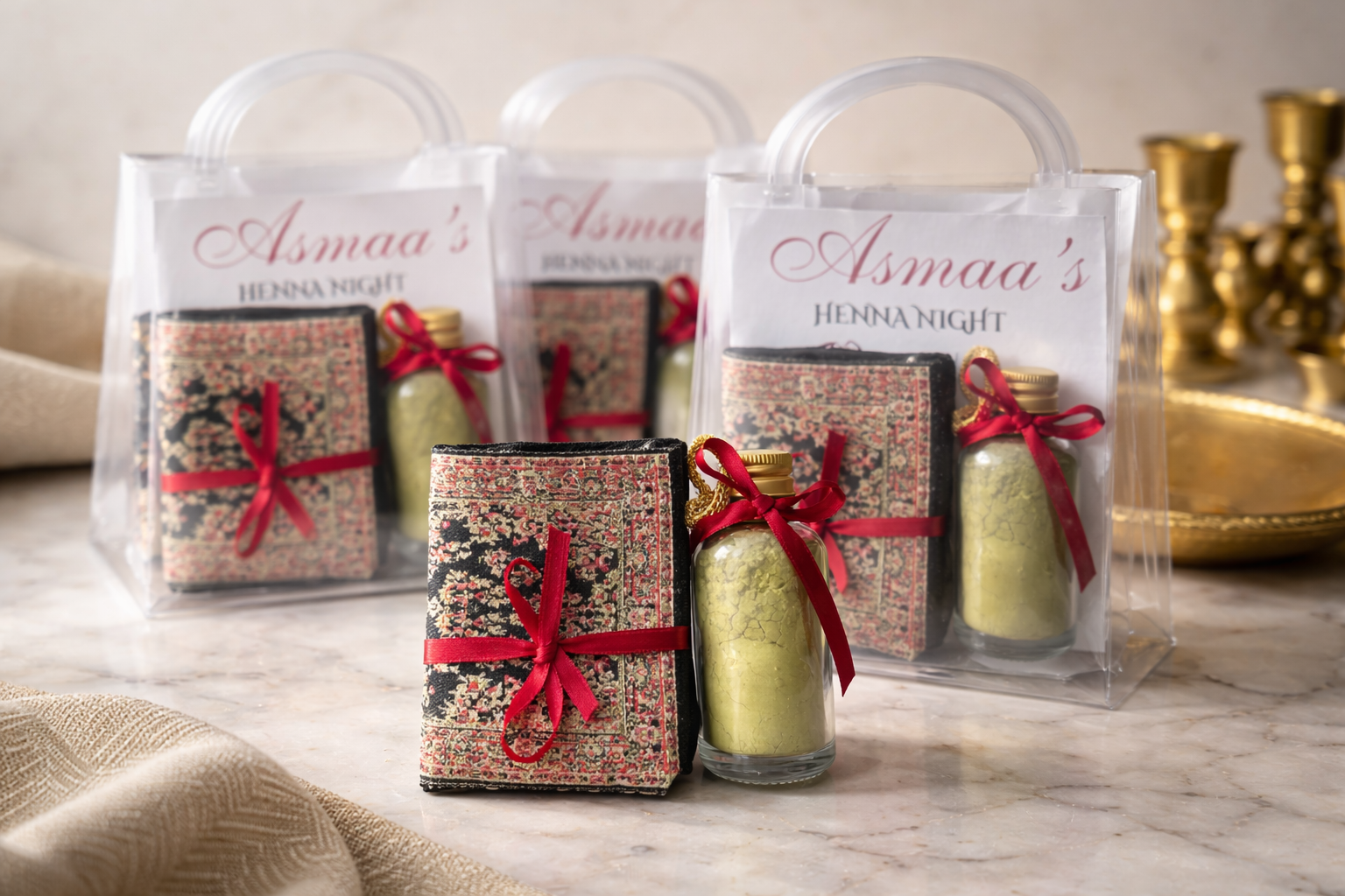 Luxury Henna Night Favor Set | Personalized Henna Gift Box | Turkish Henna Night Gift