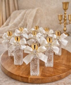 Luxury Empty Perfume Bottle Favor | Personalized Glass Wedding Favor | Bridal Shower Gift