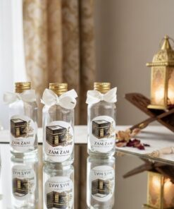 30ml Zamzam Water Gift Bottle – Islamic Wedding Favor, Hajj Umrah Souvenir, Ramadan Eid Gift, Mini Glass Bottle