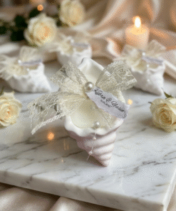 Alternative view of Personalized Seashell Candle Wedding Favor – Beach Wedding Gift, Coastal Bridal Shower Favor, Custom Name Shell Candle