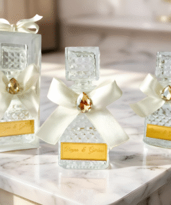 Alternative view of Luxury Personalized Glass Bottle Wedding Favors – Bridal Shower Gift, Elegant Custom Name Favor, Baby Shower Keepsake (Copy)