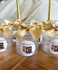 Alternative view of Luxury Ajwa Dates Favor Jar – Islamic Wedding, Hajj & Umrah Gift Box