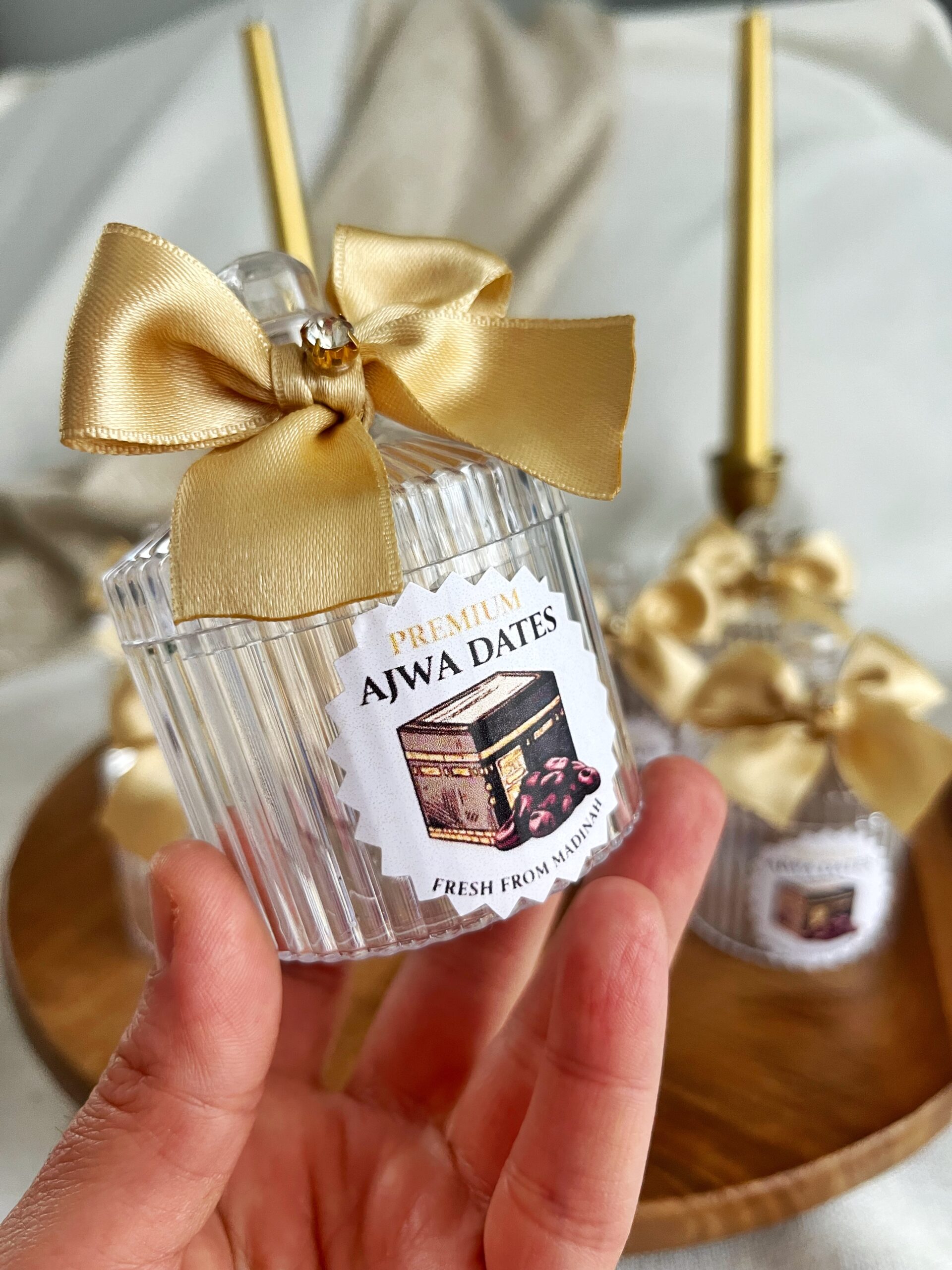 Luxury Ajwa Dates Favor Jar – Islamic Wedding, Hajj & Umrah Gift Box - Image 4