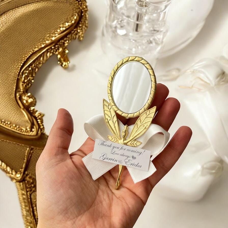 Alternative view of Personalized Mirror Magnet Favors: Quinceañera, Wedding, Bridal Shower