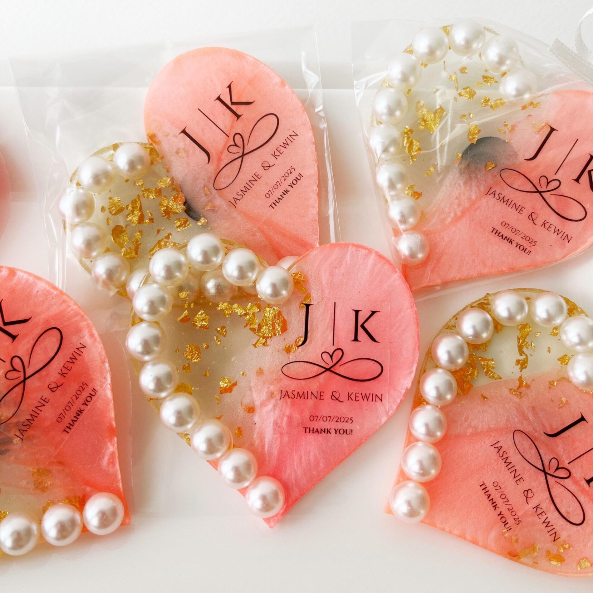 Alternative view of Personalized Heart Magnet Favors, Bulk Wedding Gifts For Guests, Islamic Gift, Bridal Gift