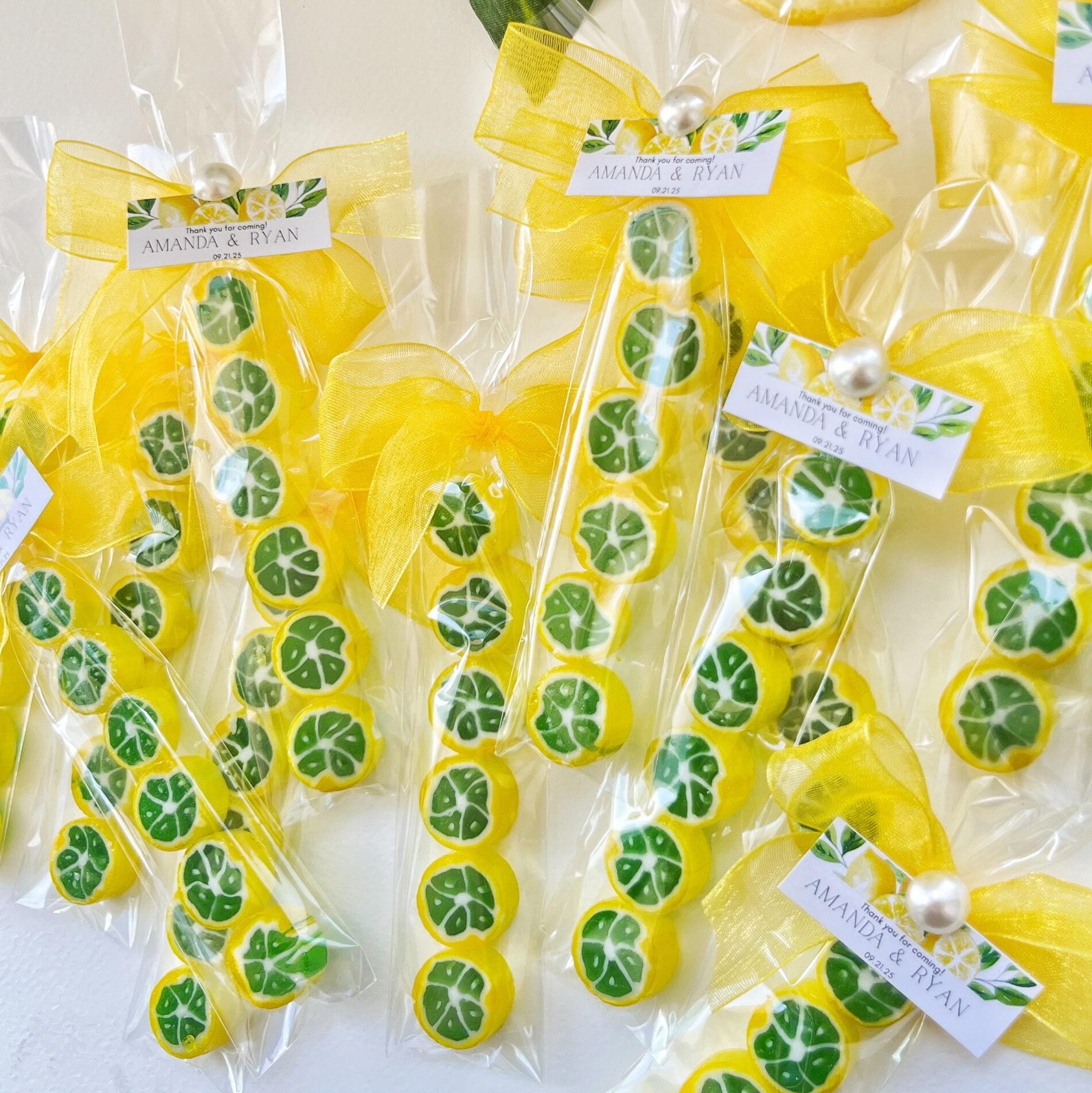 Alternative view of Personalized Lemon Candy Wedding Favors: Amalfi Italian Theme, Sweet Candy Gifts