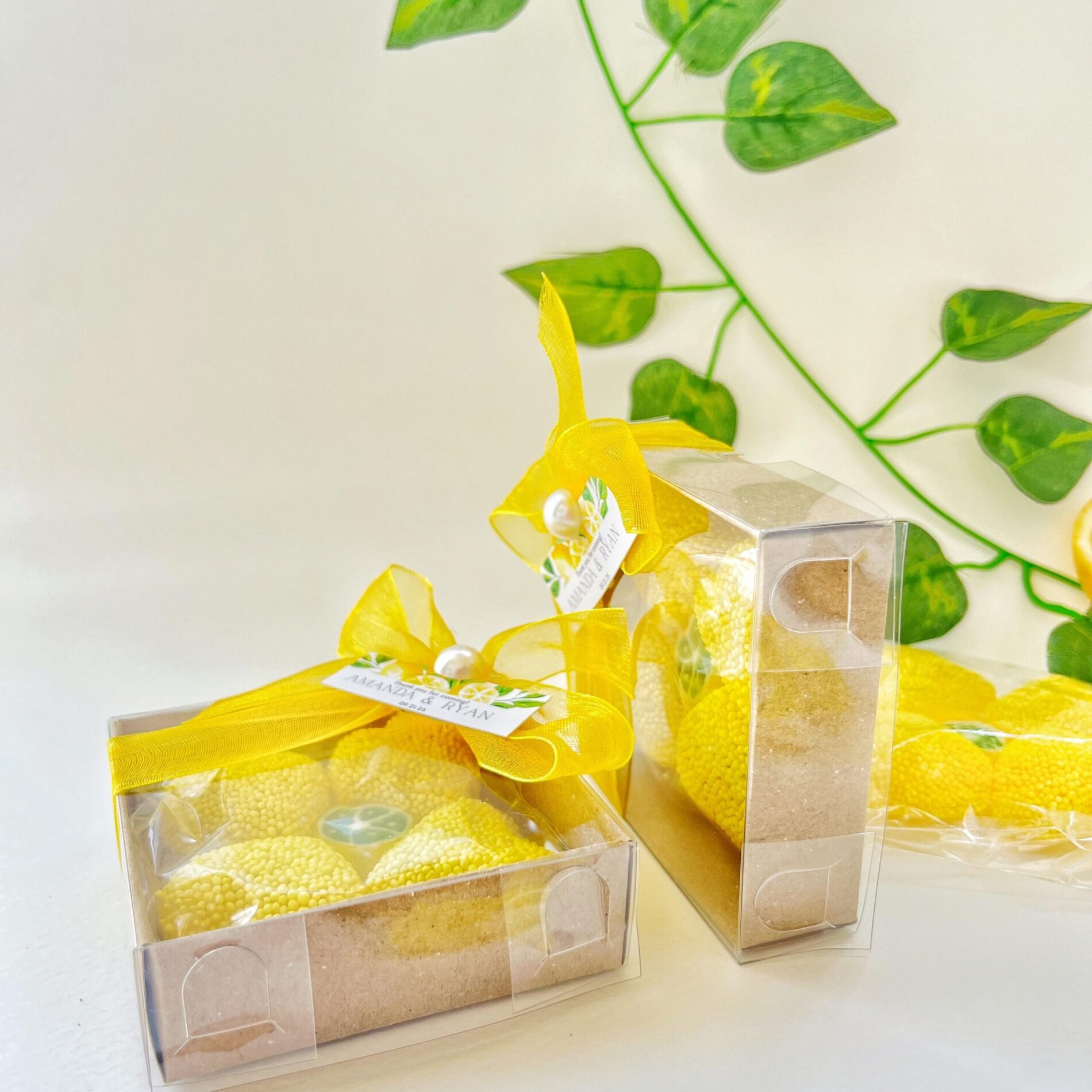 Alternative view of Amalfi Lemon Jelly Candy Wedding Favors: Personalized Citrus Guest Gift,