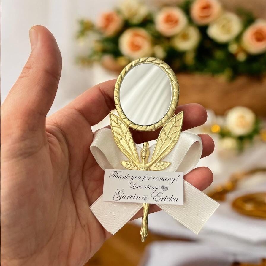 Personalized Mirror Magnet Favors: Quinceañera, Wedding, Bridal Shower
