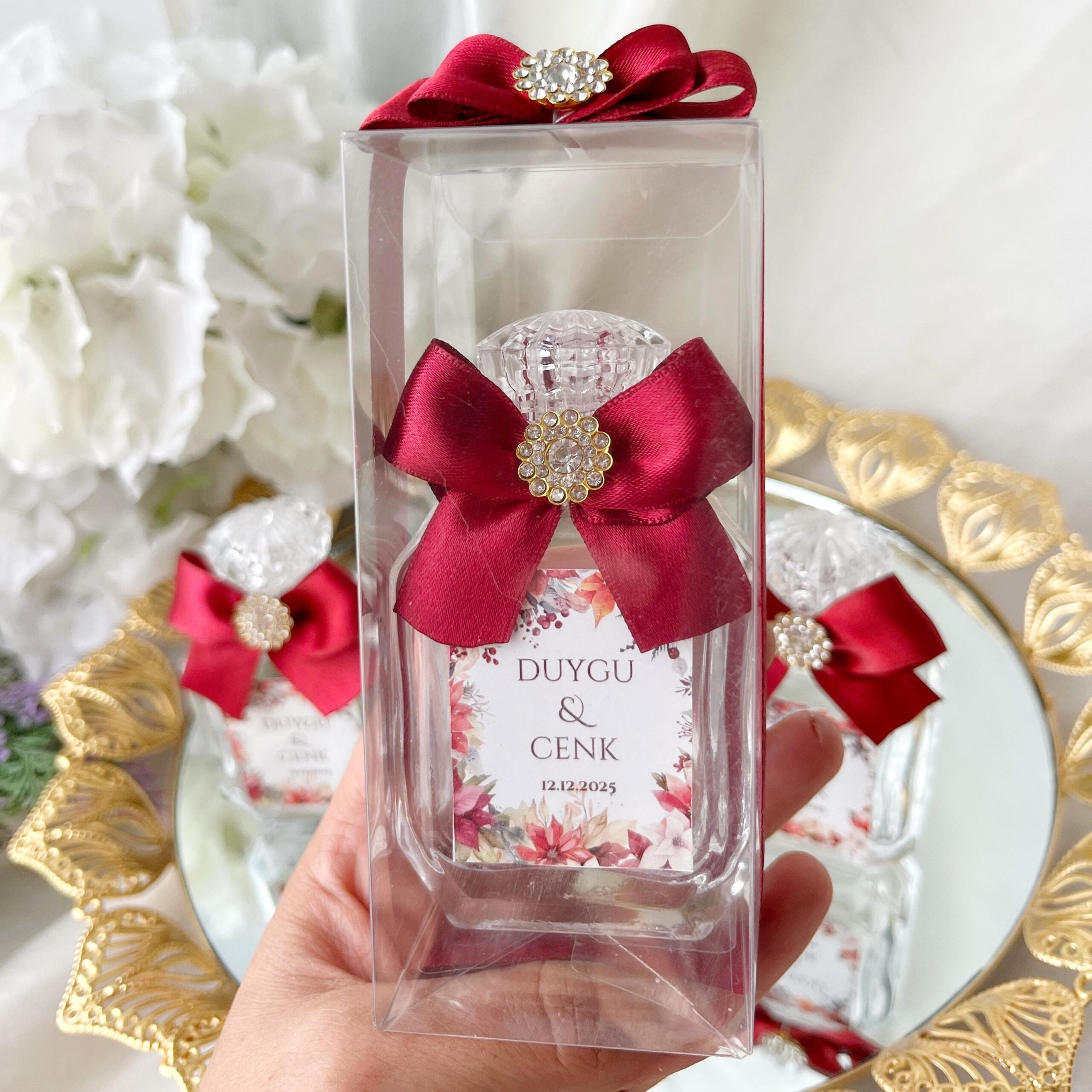 Personalized Empty Cologne Bottle Favors: Elegant Wedding Guest Gift - Image 5
