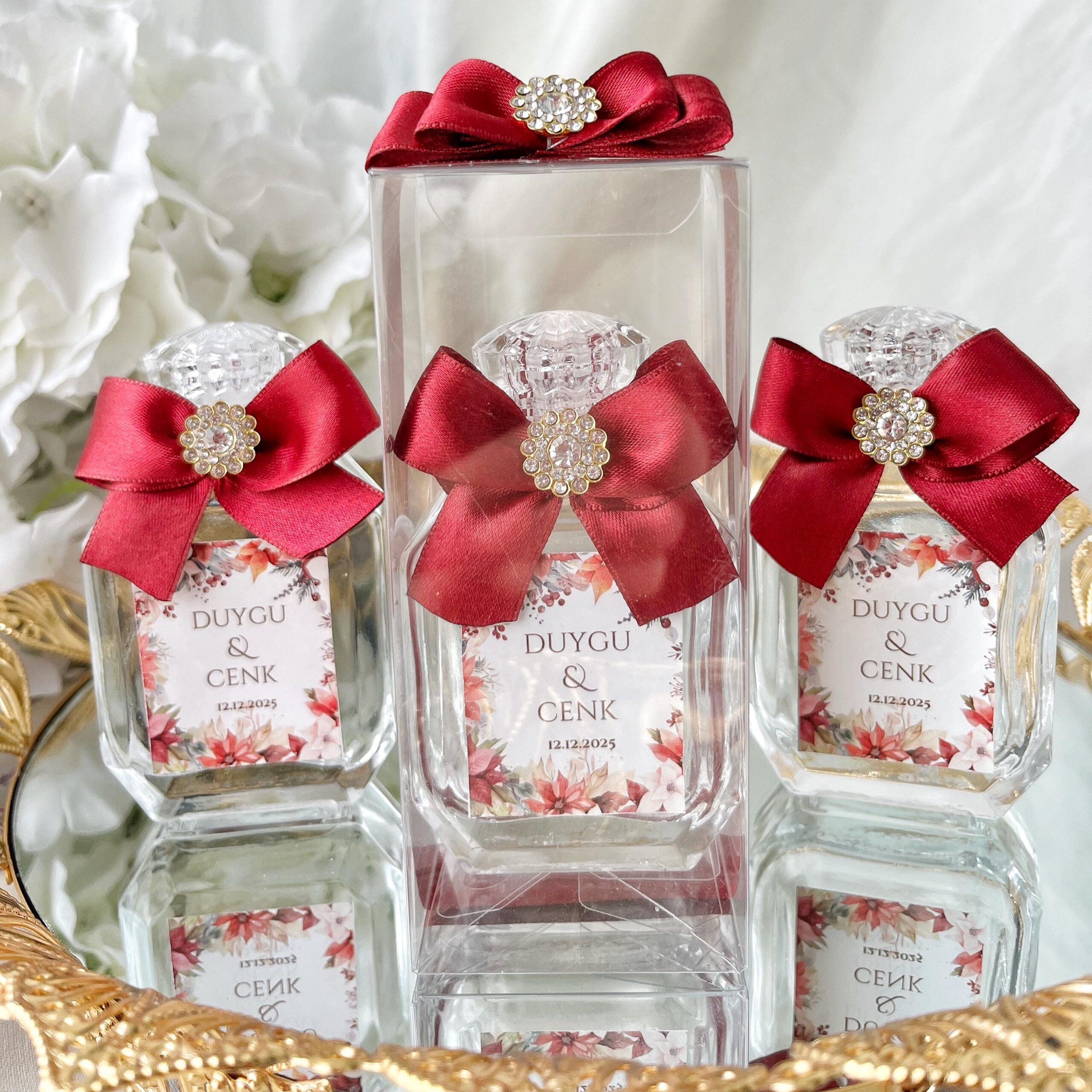 Personalized Empty Cologne Bottle Favors: Elegant Wedding Guest Gift - Image 2