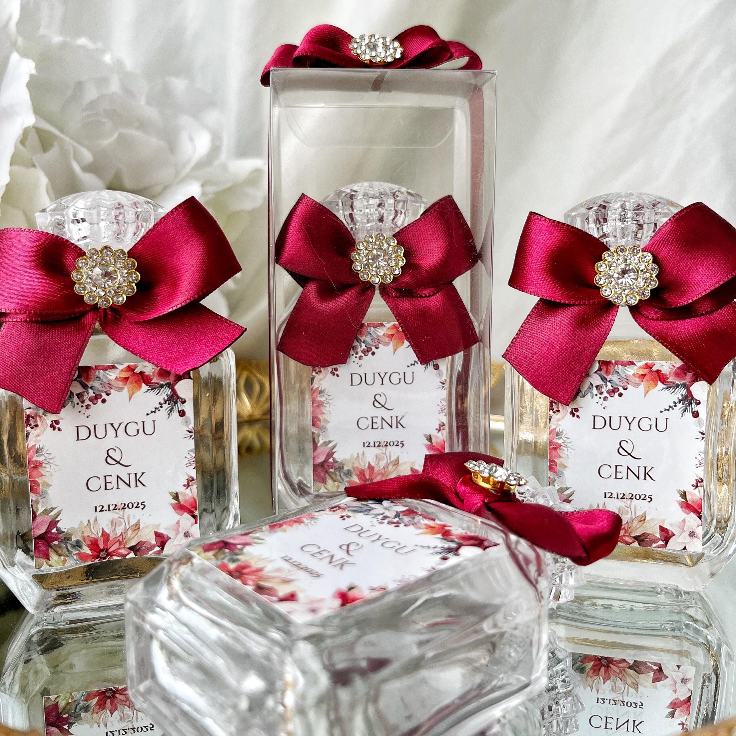 Personalized Empty Cologne Bottle Favors: Elegant Wedding Guest Gift - Image 3