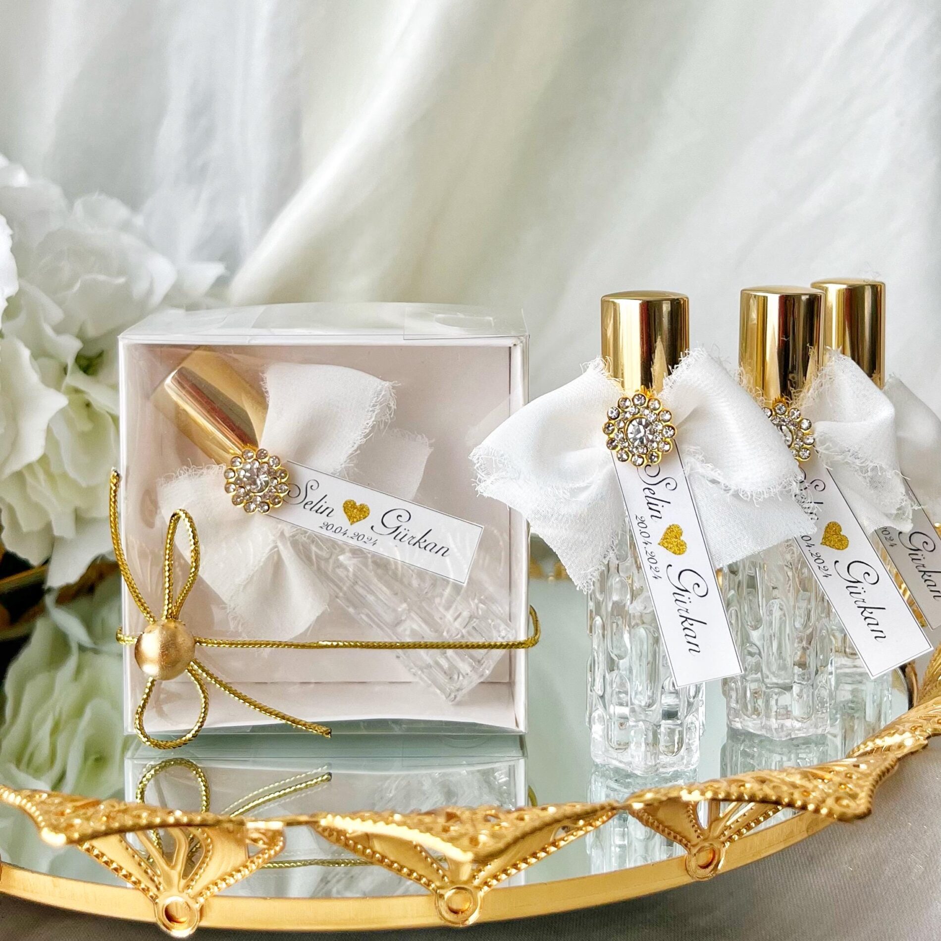 Alternative view of Personalized Holy Water Glass Bottle Baptism Favors: Communion Keepsake, Catholic Favors, Religious Gifts