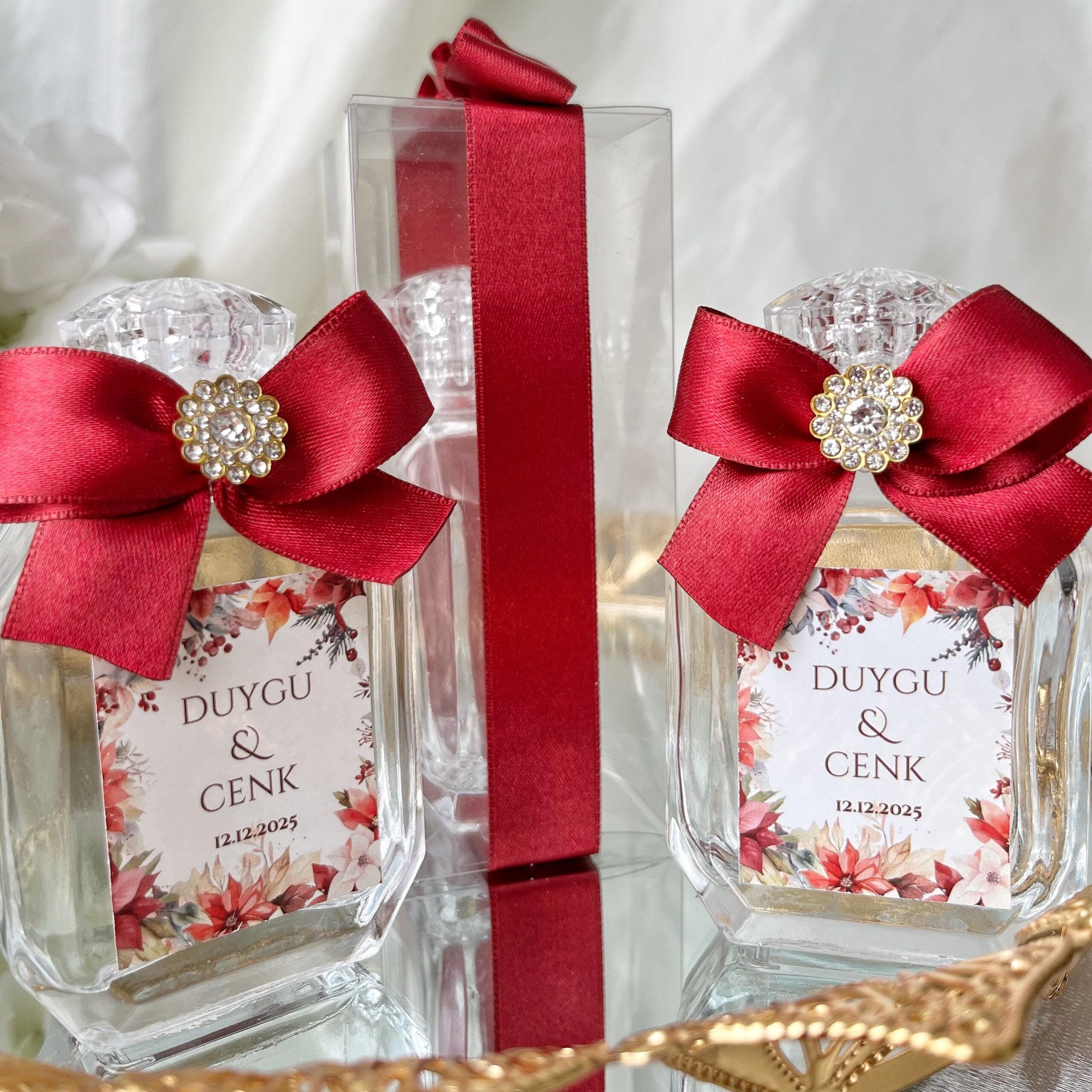 Personalized Empty Cologne Bottle Favors: Elegant Wedding Guest Gift - Image 4