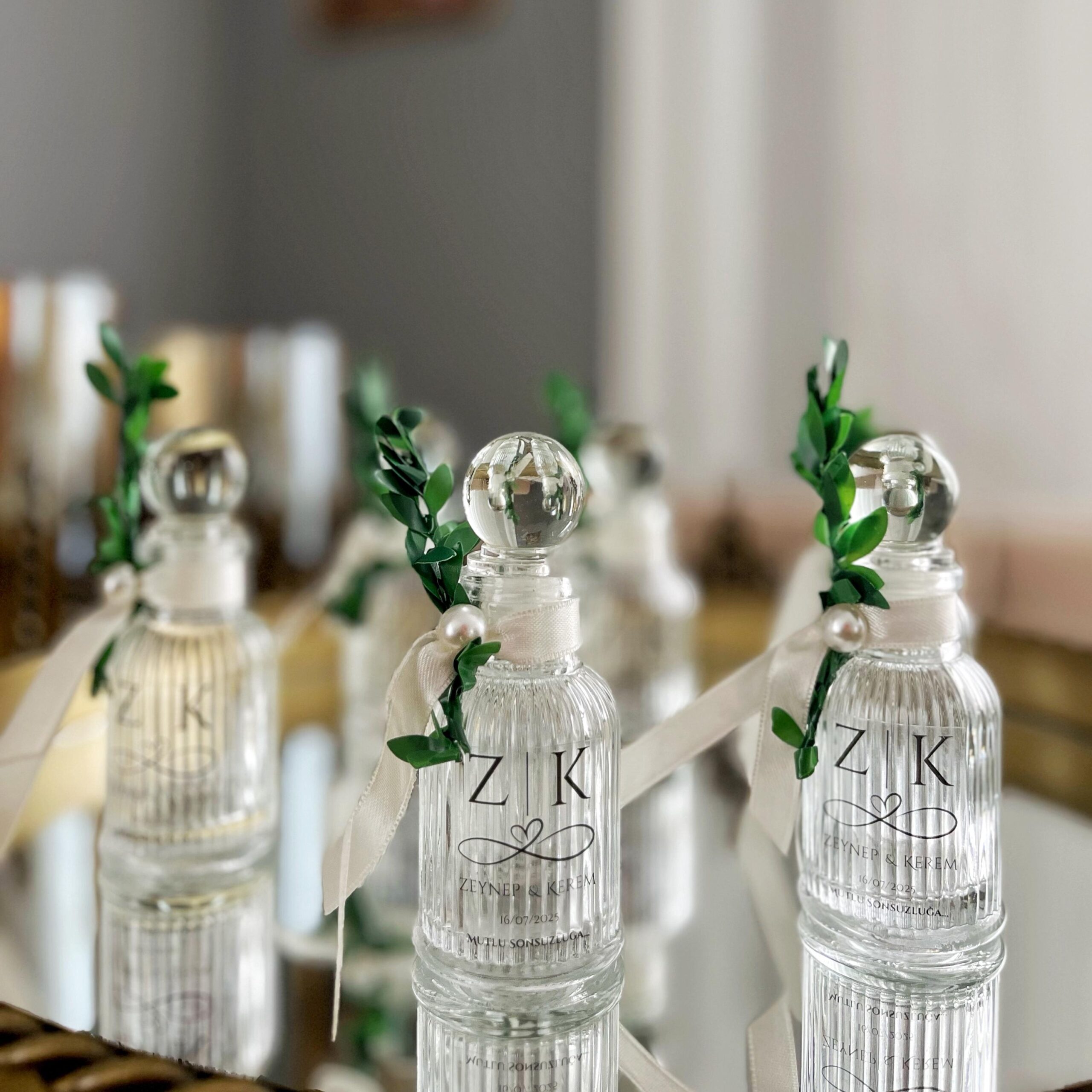 Personalized Floral Glass Bottle Favor, Baptism, Wedding, Communion Keepsake - Image 9