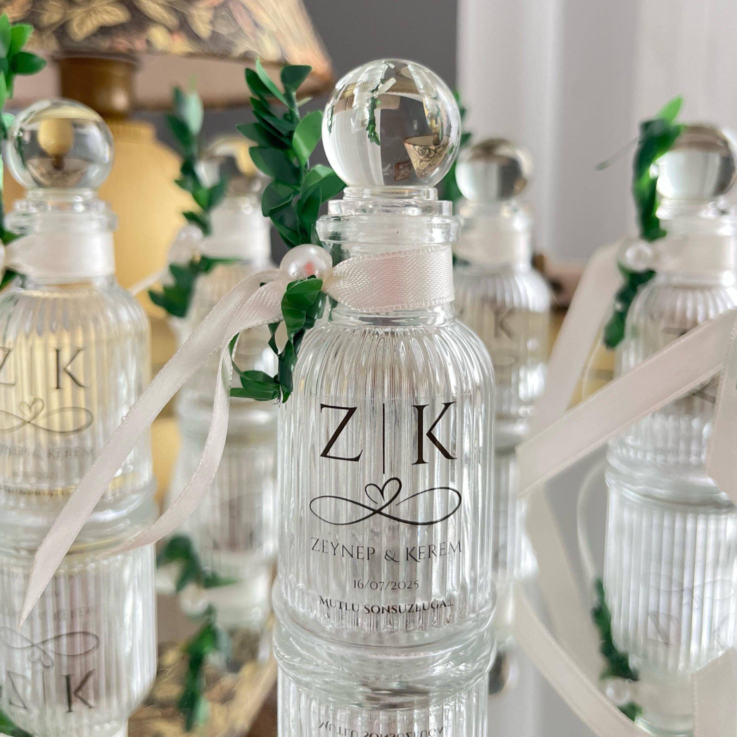 Personalized Floral Glass Bottle Favor, Baptism, Wedding, Communion Keepsake - Image 7