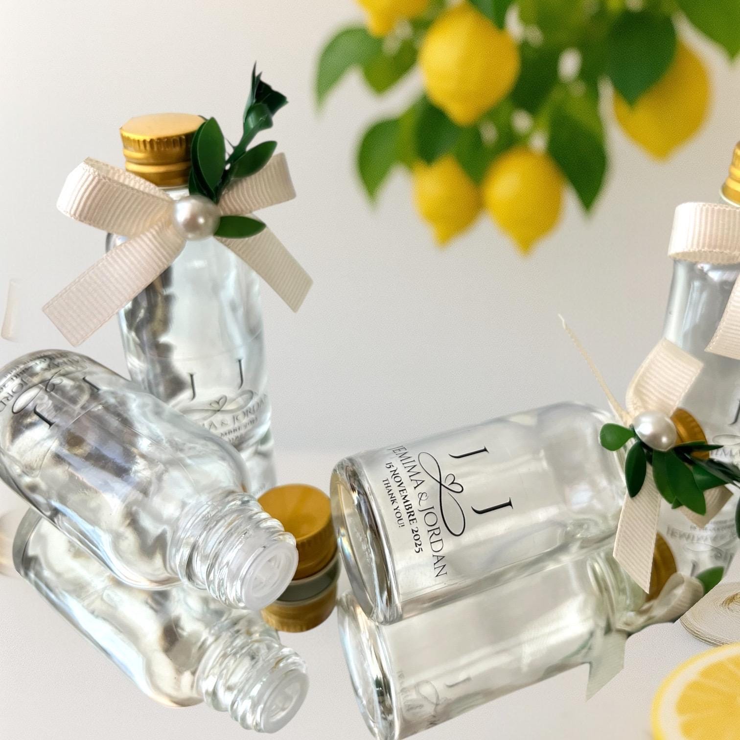 Personalized Amalfi Wedding Favor Bottle • Olive Leaf & Pearl Decor - Image 10