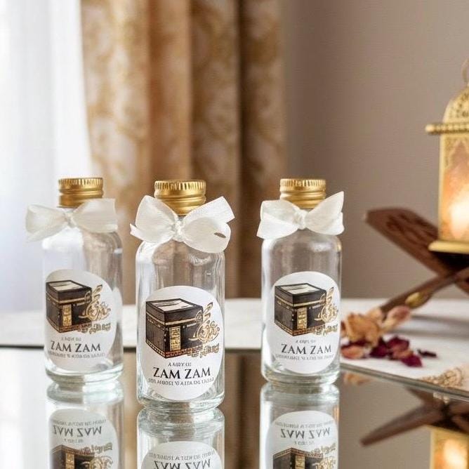 30ml Zamzam Water Favor Bottle – Islamic Wedding, Hajj Souvenir