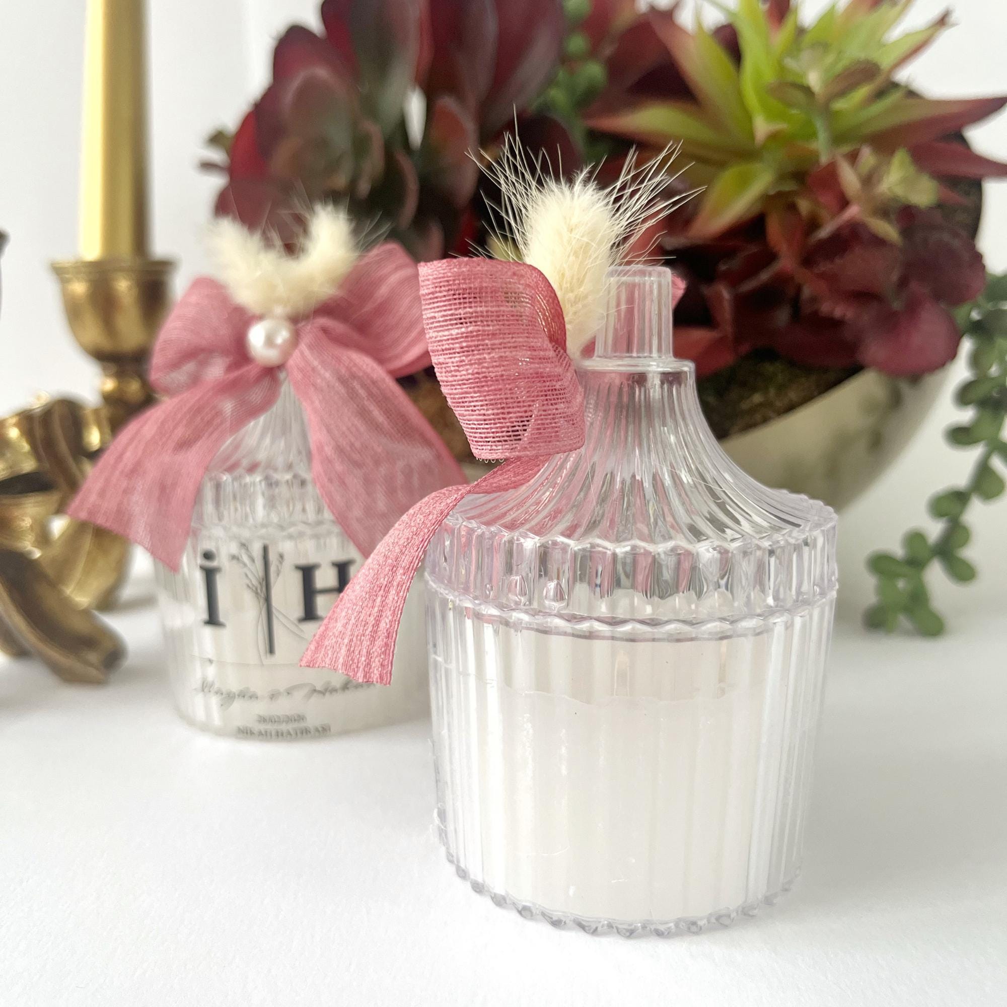 Personalized Scented Wedding Candle Favor for Guests, Bridal Shower Candle Gifts - Image 5