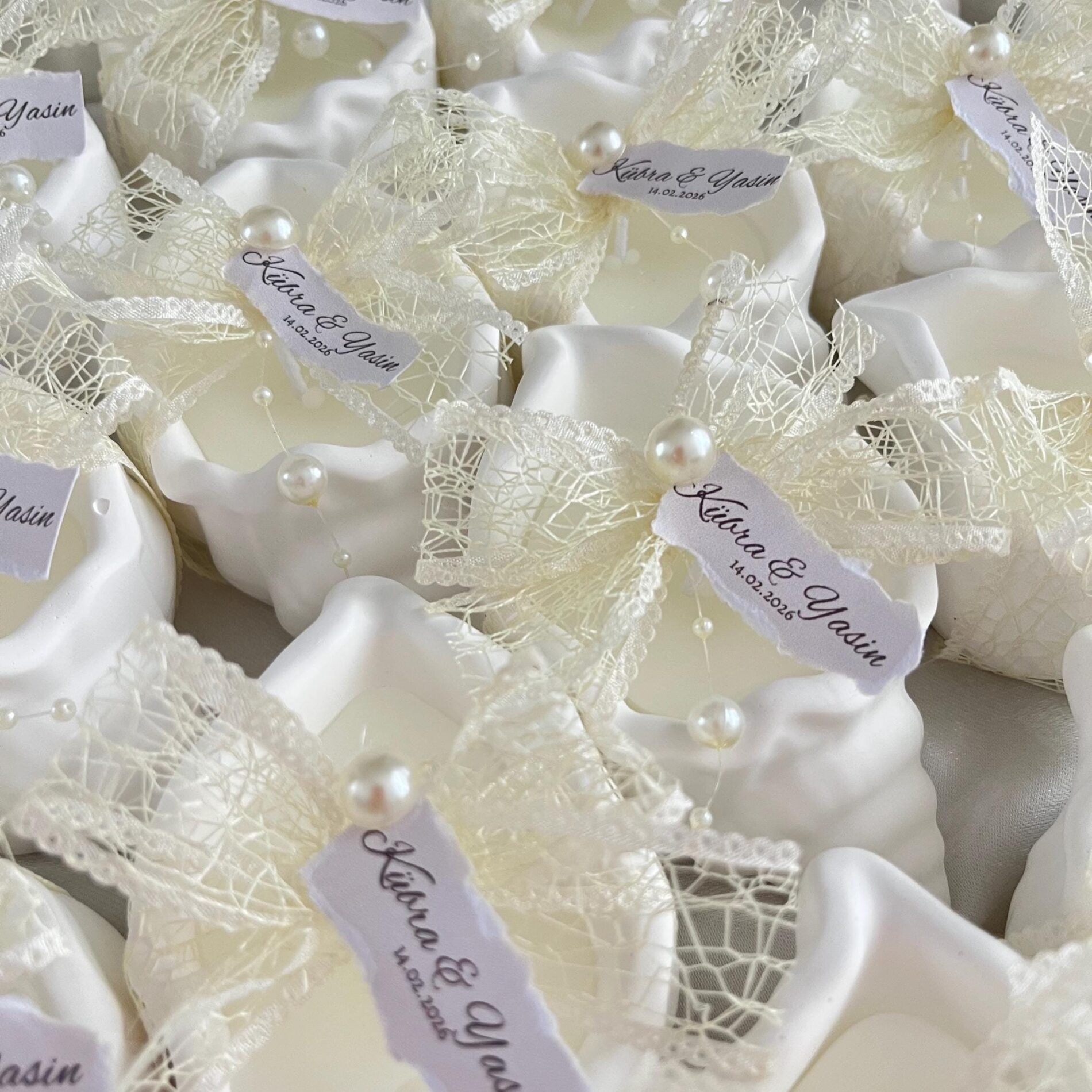 Alternative view of Personalized Sea Shell Candle Favors, Coastal Wedding Gift, Bridal Shower favors, Beach Party Decor