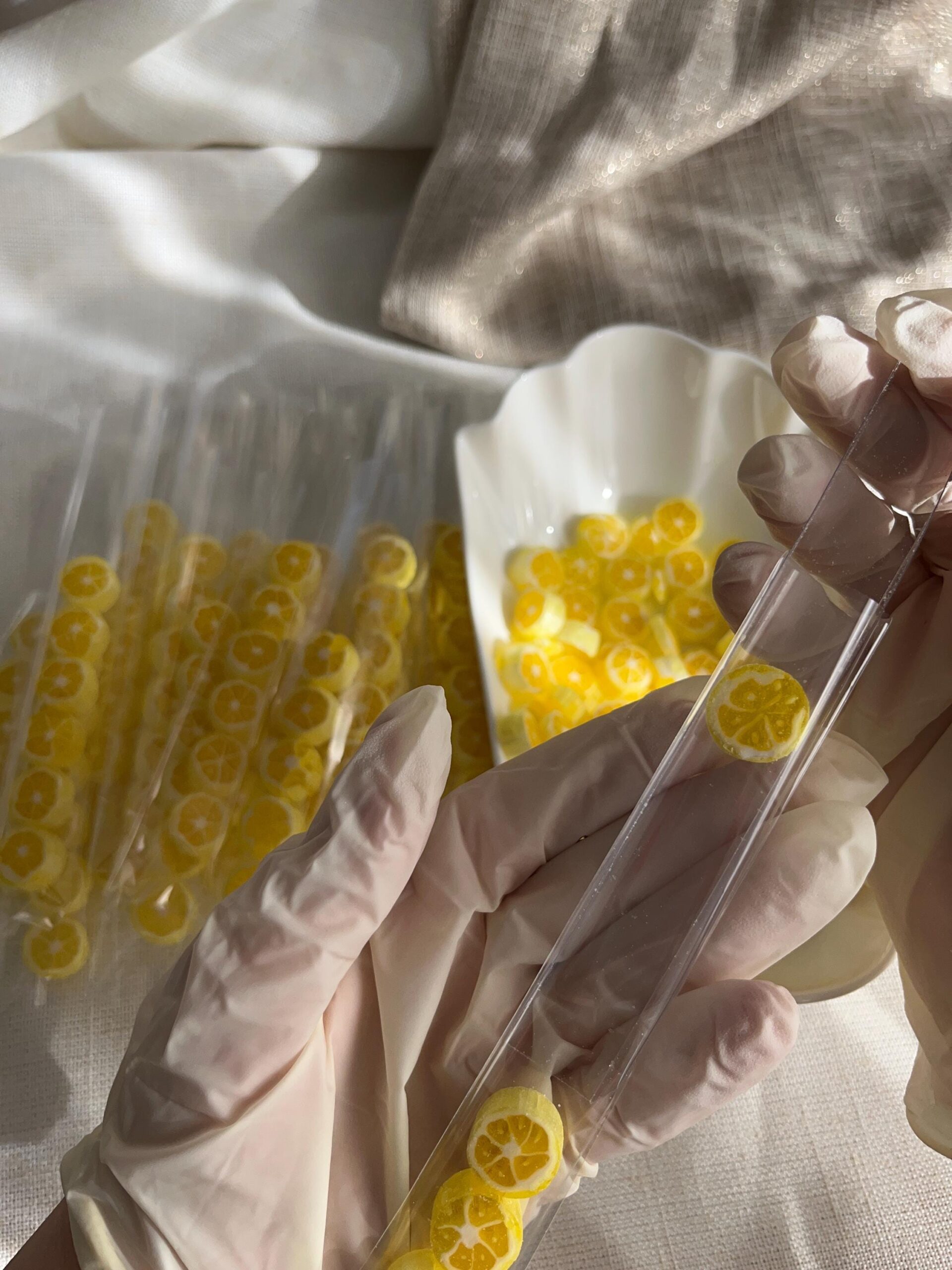 Lemon Candy Wedding Party Favors: Amalfi Theme, Personalized Tags - Image 2