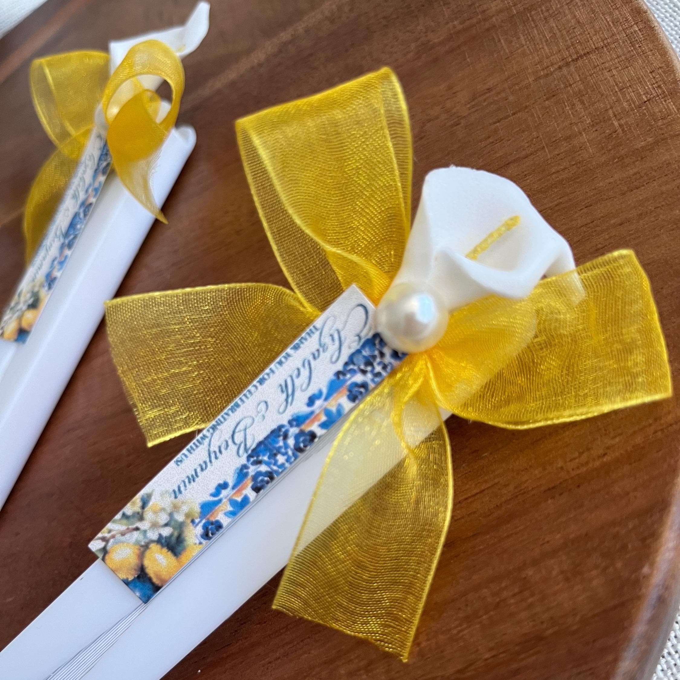 Personalized Amalfi Wedding Fans, White Folding Fans for Guests, Citrus Theme Bridal Shower Gift - Image 7