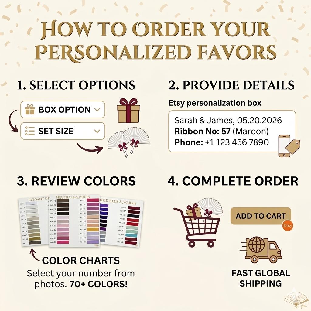 Personalized Wedding Fans, Elegant Pearl Hand Fans, Maroon Party Guest Gift - Image 6