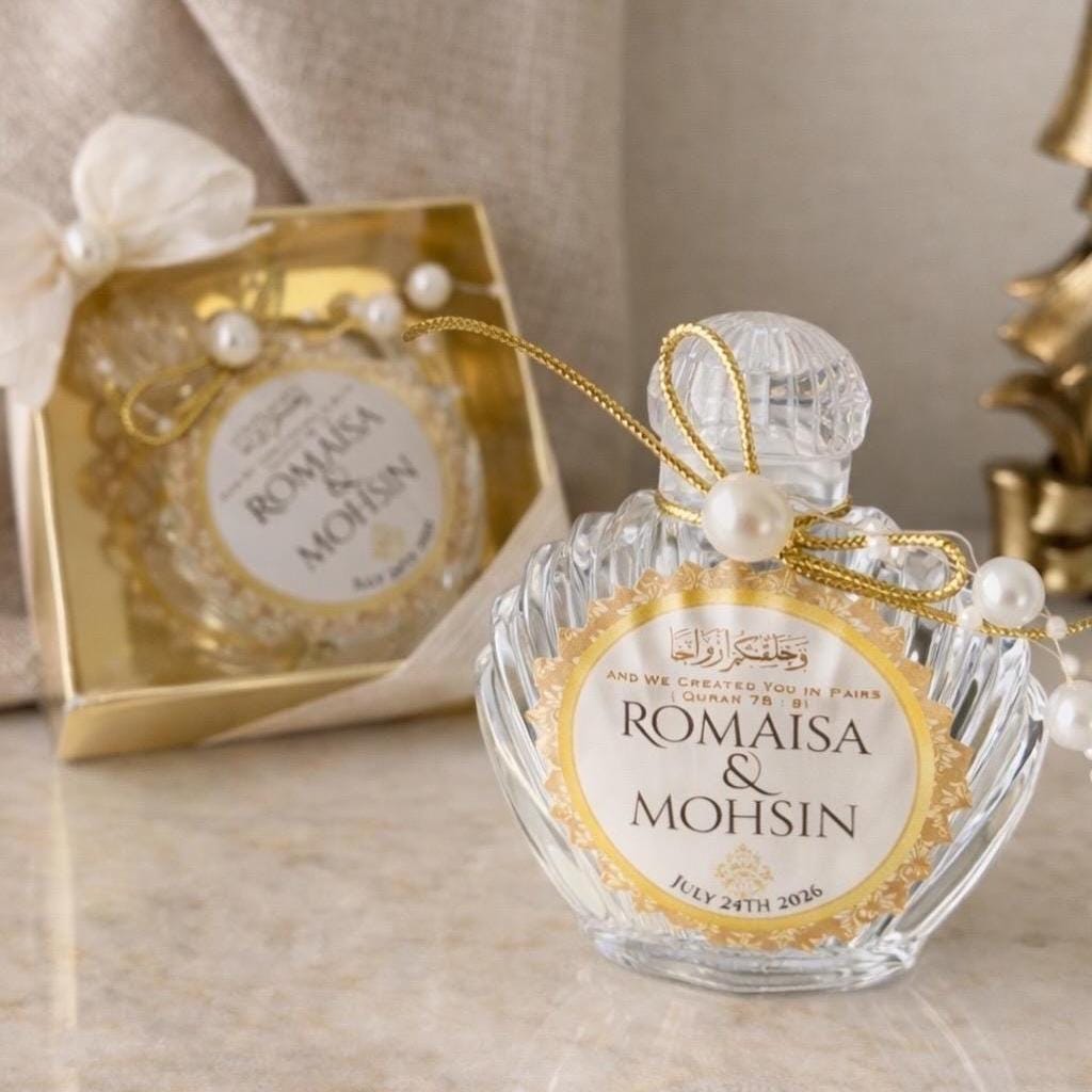 Personalized Bottle Nikkah Wedding Favors, Zamzam Gifts